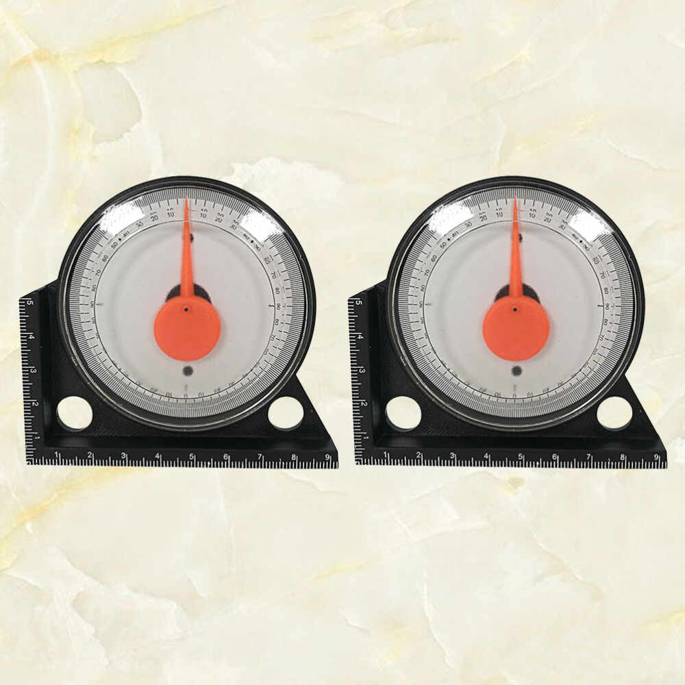 2 Pcs Level Ruler Angle Measure Inclination Meter Inclinometer Tilt