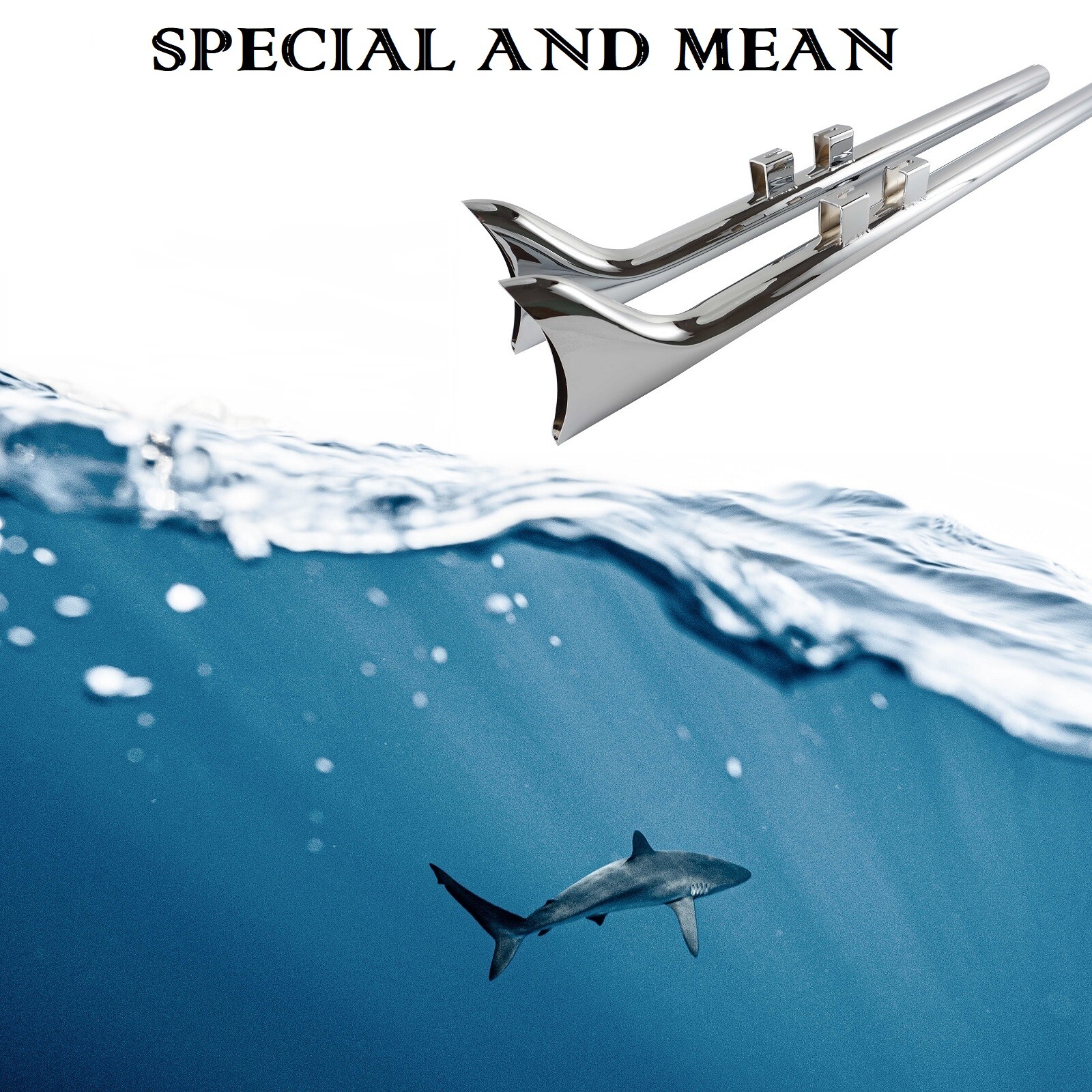 Chrome 36”Fishtail Slip On Exhaust Pipe for Harley Touring Road King 1995-2016