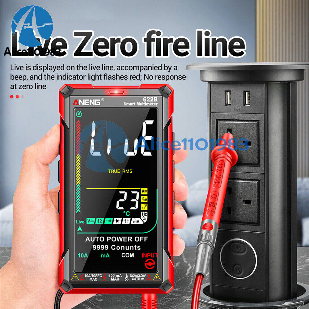 ANENG 622B Digital Smart Touch Multimeter Auto Range DC/AC infrared Laser Lamp