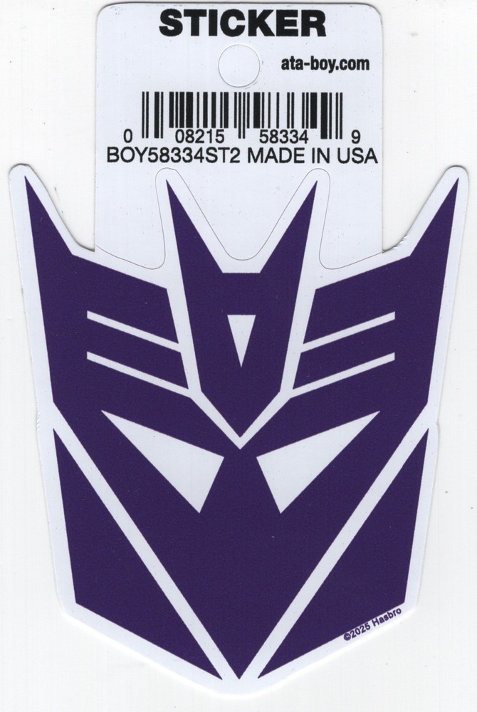 Transformers Animated Series Decepticon Shield Logo Baggage or Yeti 3" Sticker