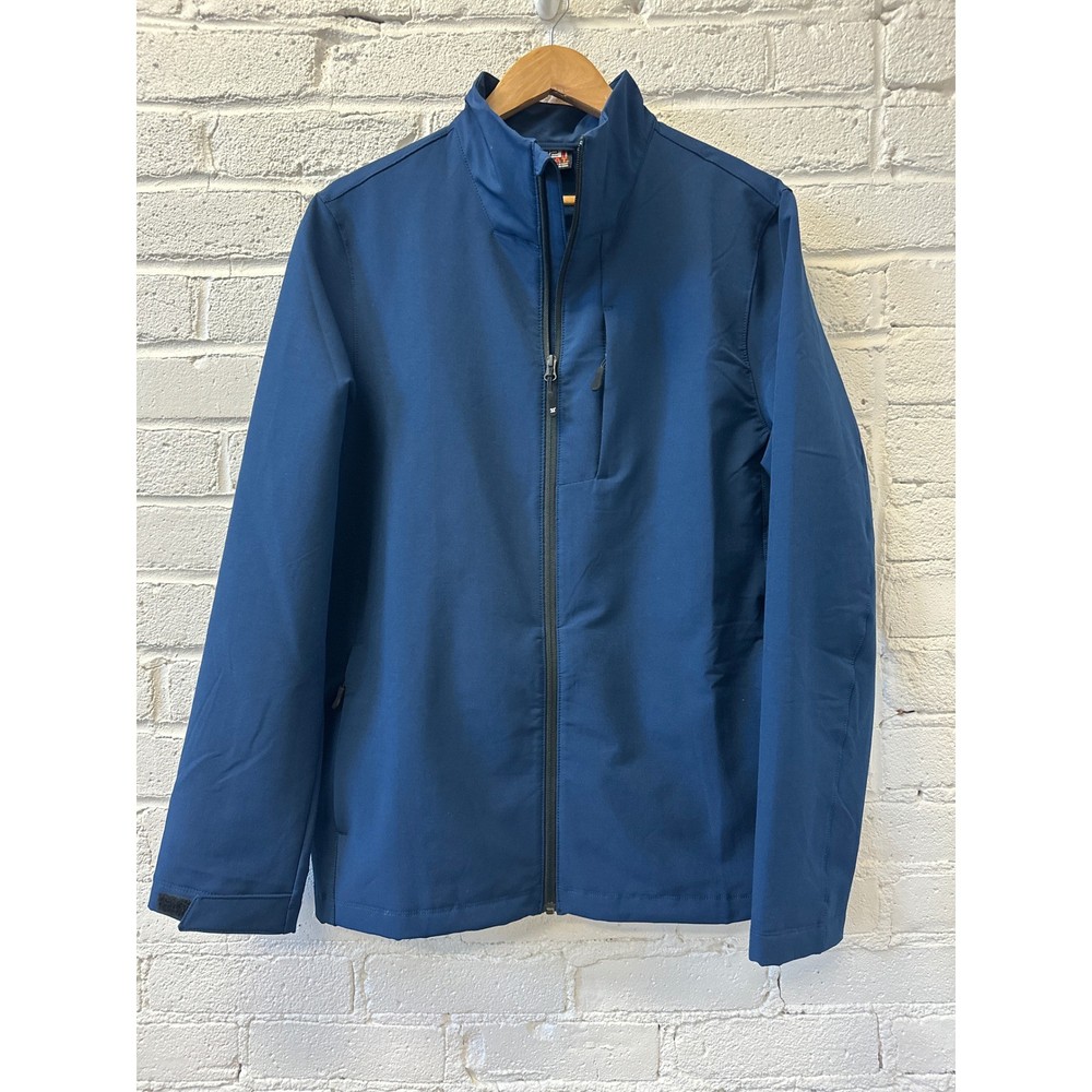 Softshell Navy Blue Jacket Mens M Dadcore Minimalist Everyday Quiet Utility