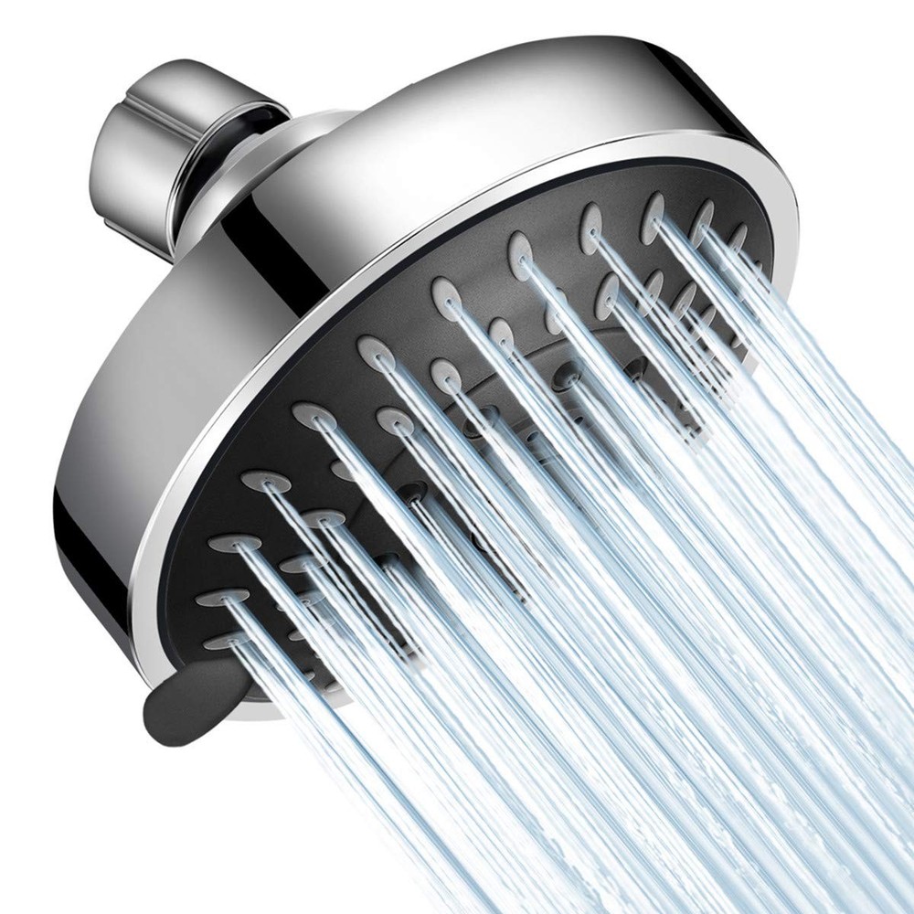 WarmSpray High Pressure Shower Head 5 Settings Fixed Showerhead 4 ‎Chrome