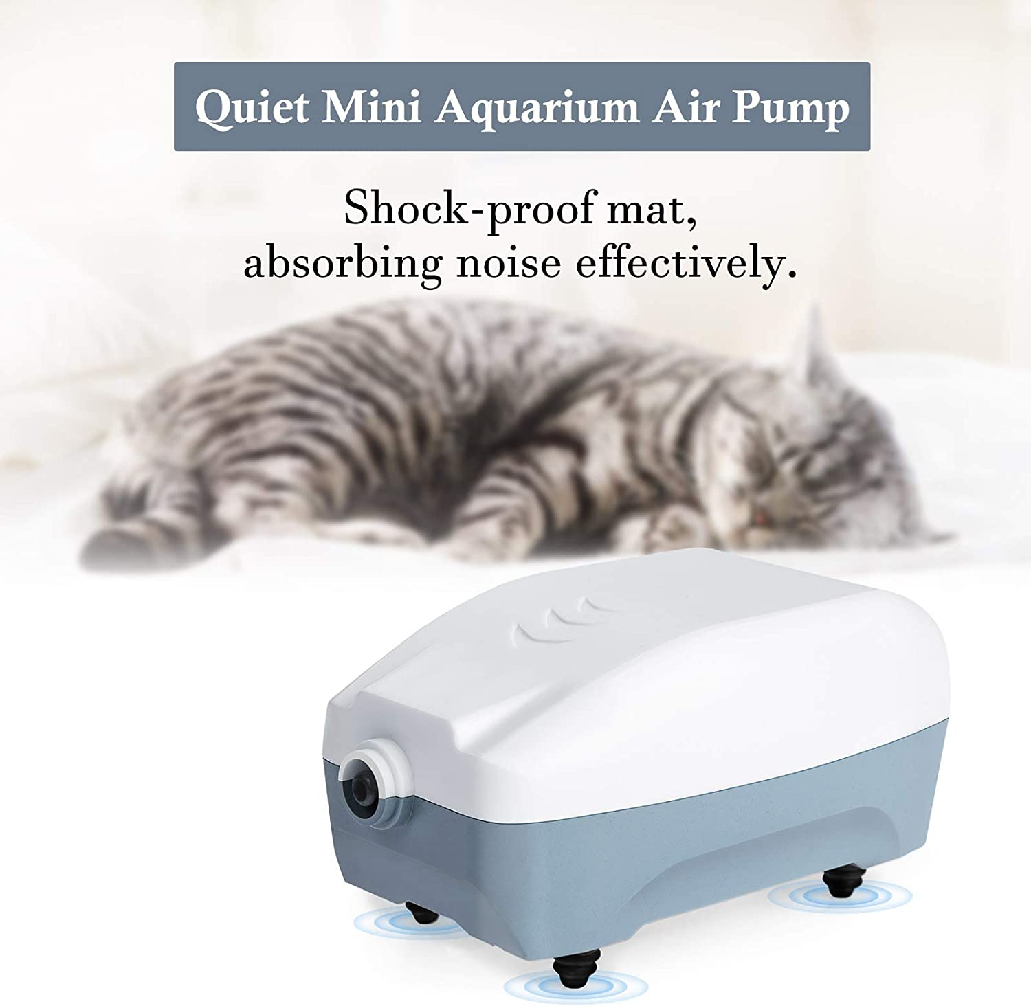 Adjustable Silent Air Pump for Aquarium Fish Tank Electric Oxygen Pump