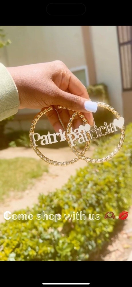 Beautiful Custom name plate Earrings , Fully customizable