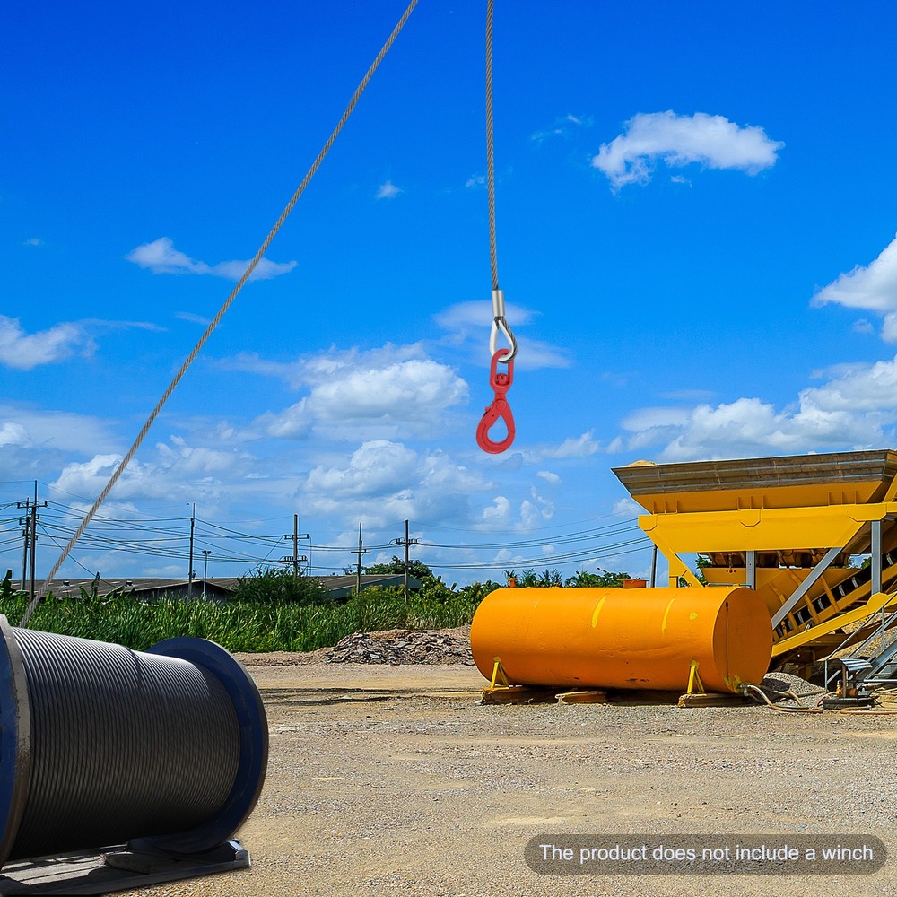 Steel Winch Cable 100ft with Self-locking Hook and High Load Capacity