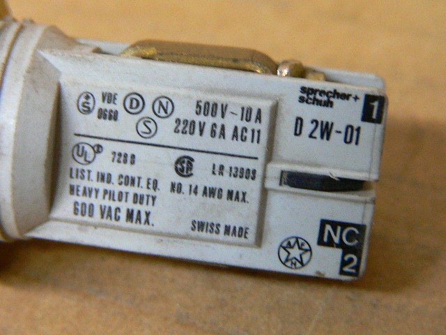 Sprecher & Schuh D2w-01 Stop Pushbutton