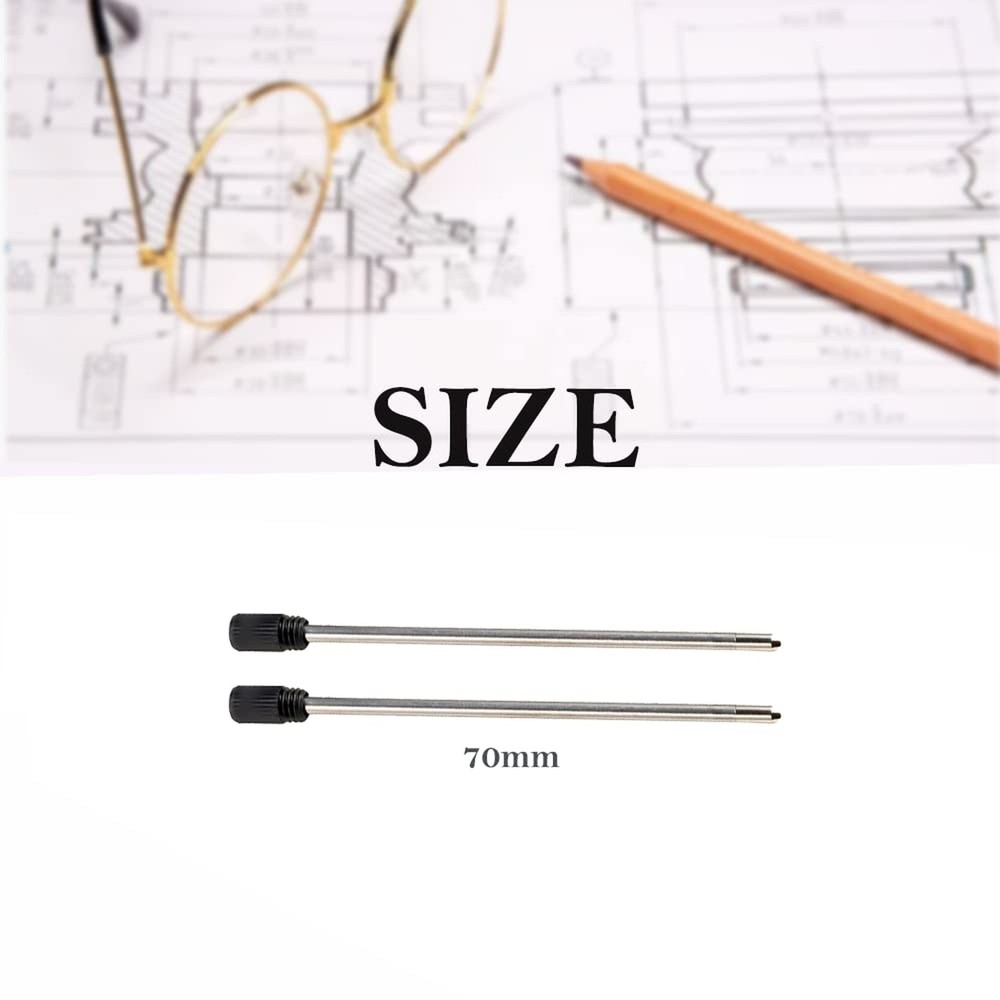 20 Pack 2.75 Inch Replaceable Ballpoint Pen Ink Refills, Refills, Medium Poin...