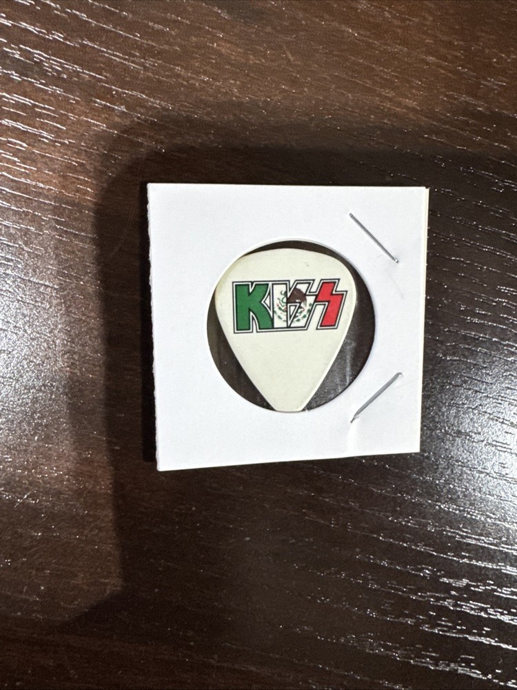 Kiss Guitar Signature Pick Gene Simmons 2014 Heaven and Hell Tour Mexican Show