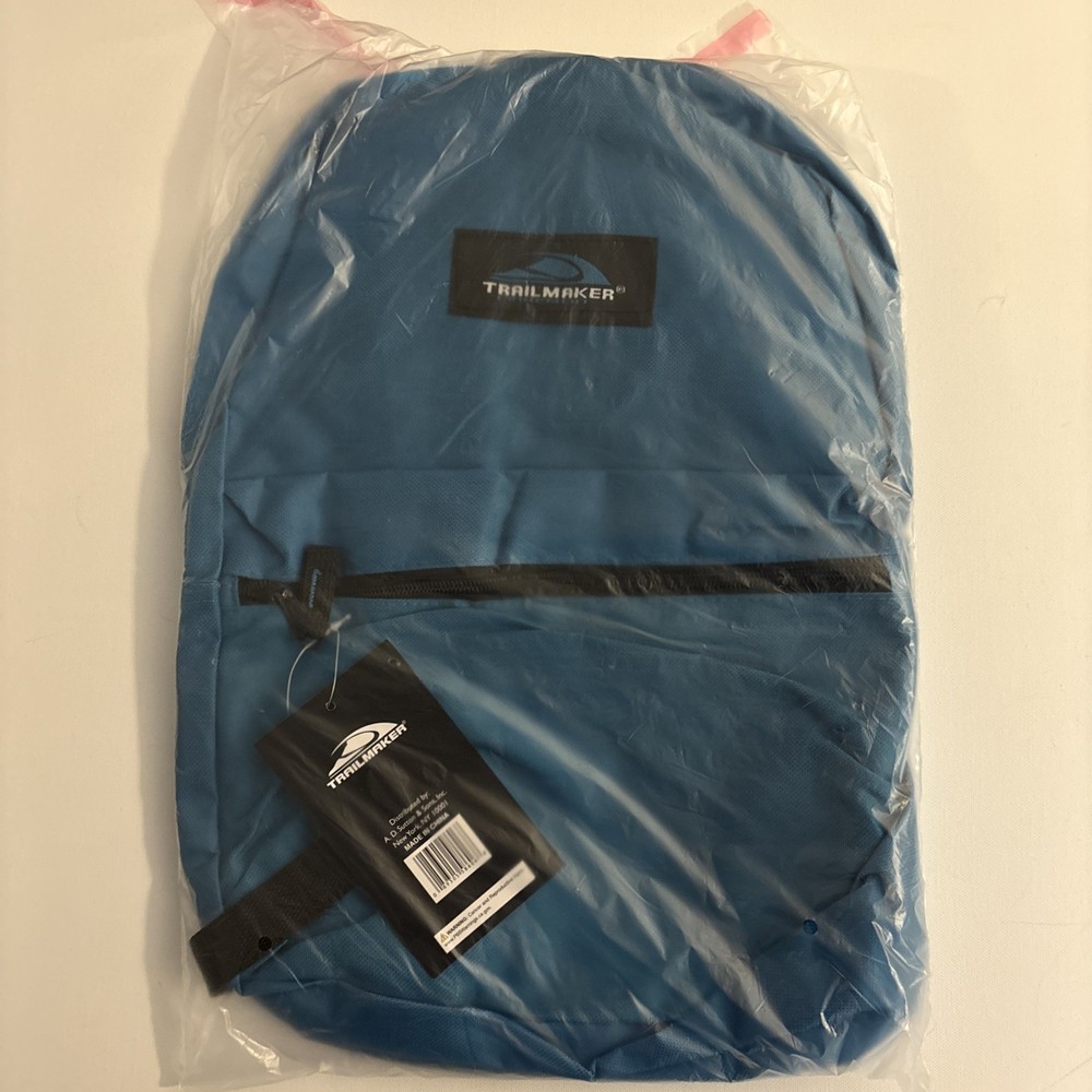 Trail maker Classic 17" Backpack with Adjustable Padded Shoulder Straps - Blue
