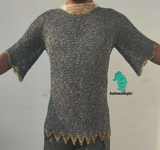 Roman Chainmail Shirt – 6mm Round Riveted Rings with Solid Rings