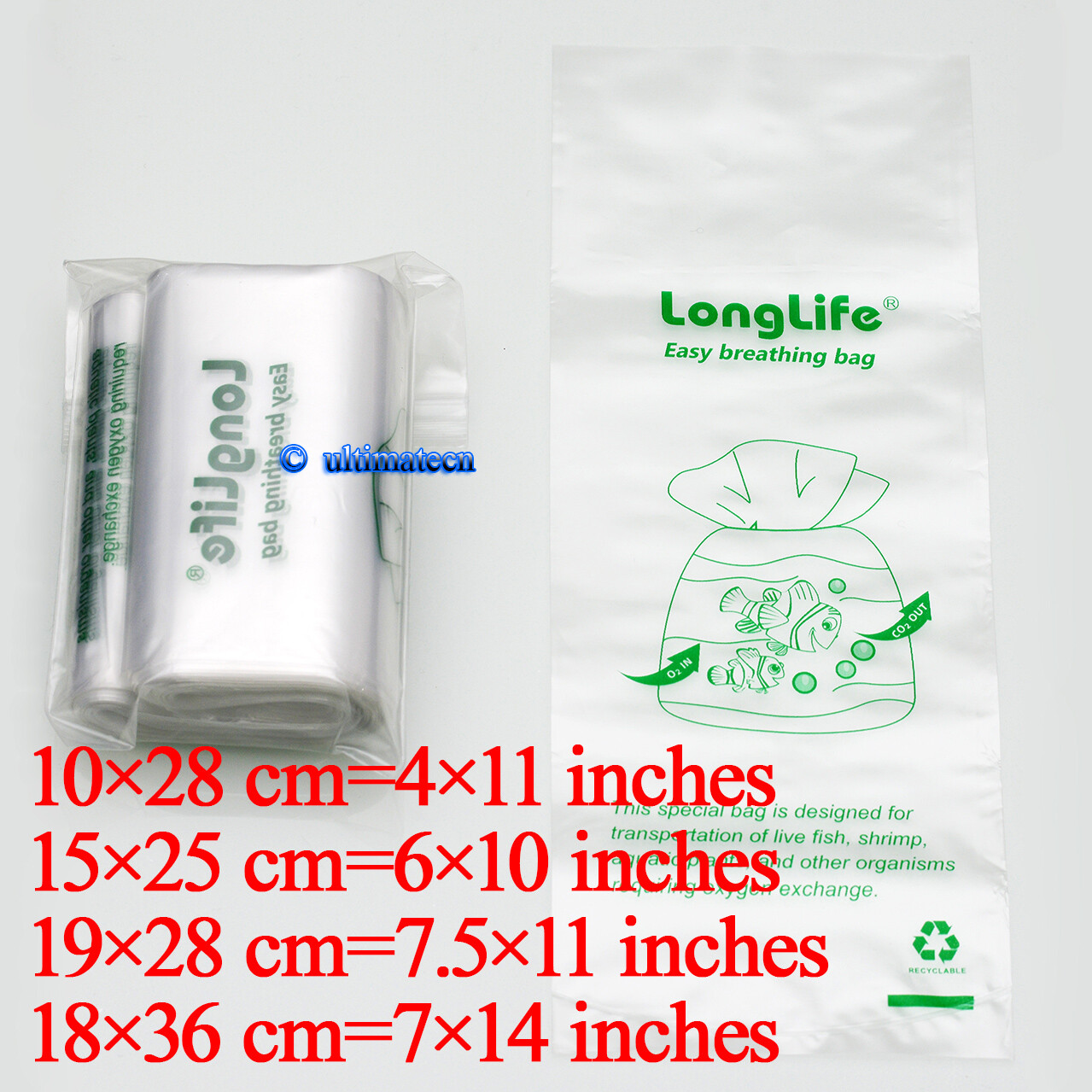 50/ 100 pcs -LongLife Aquarium Breathing Bags (curved seal)~Kordon Substitute