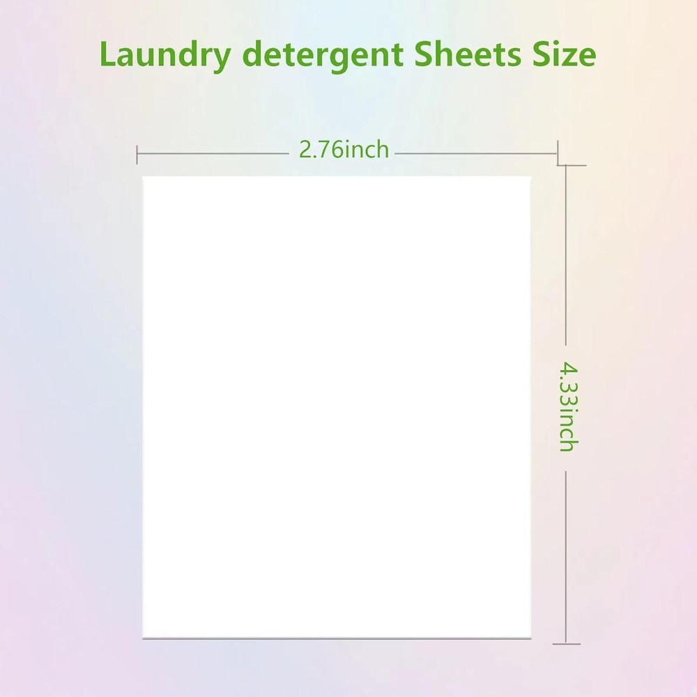 (90 Sheets) Eco detergent & Hypoallergenic - Rapid Dissolving -Detergent Sheets