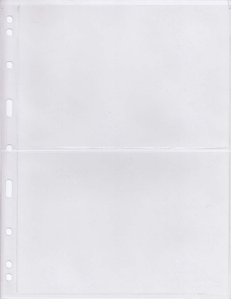 Lighthouse Vario 2C Clear 2 Pocket Pages Pro Pack of 25 Stamp /Postcard Sheets