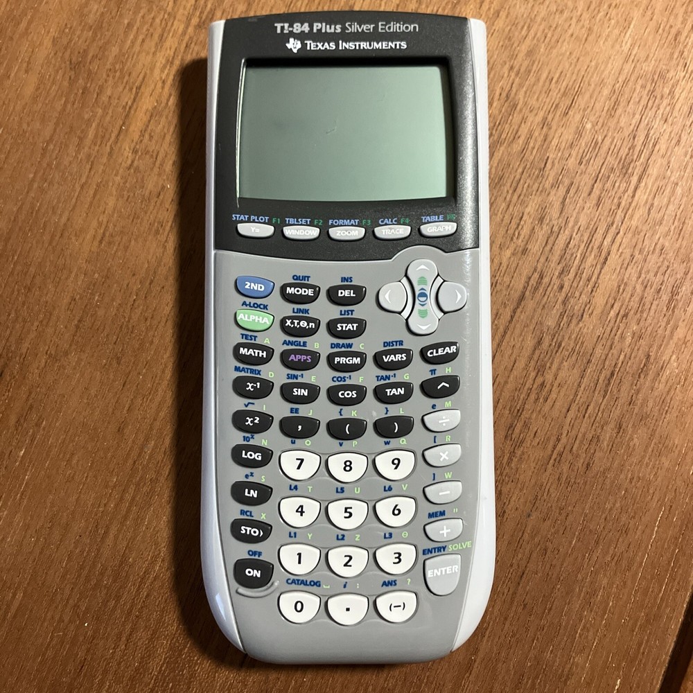 Texas Instruments Calculator TI-84 Plus Silver Graphing Scientific Tested Works