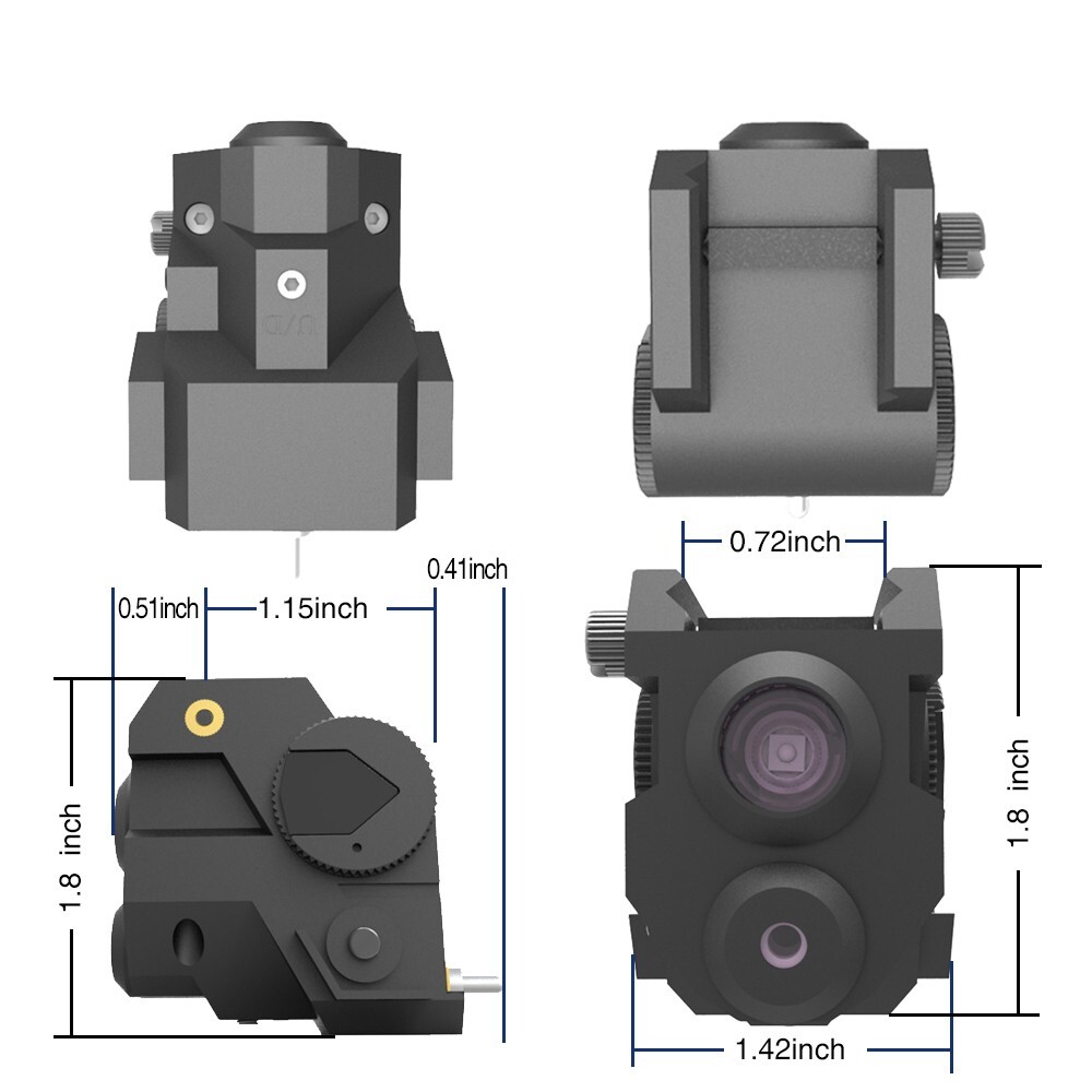 LASPUR Tactical Green/Red Laser Sight Light Flashlight Combo