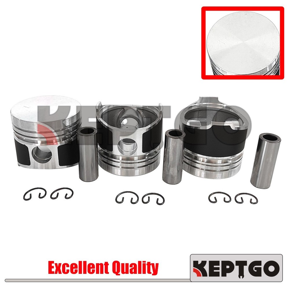 3Pcs Piston Set STD For Kubota D850 engine