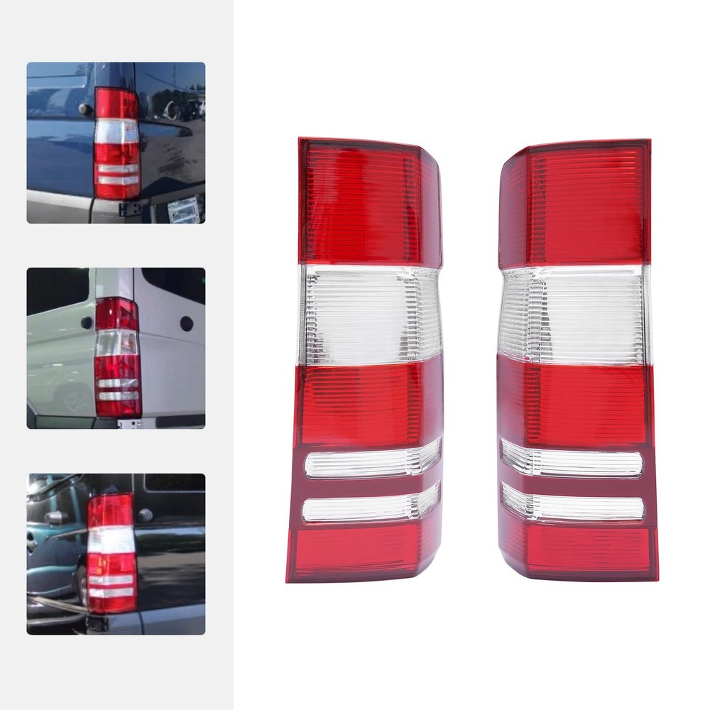 Tail Lights Assembly for 2007-2017 Sprinter 250 350 Red White Lens Halogen