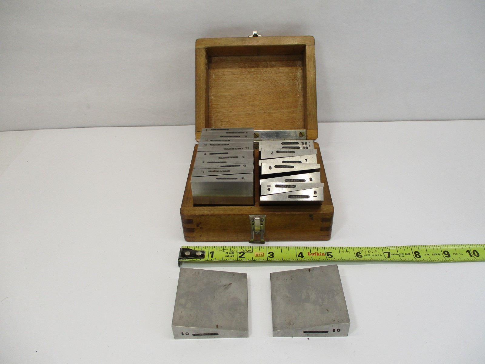 (22) Pc Angle Block Set OMELENCHUK   1° - 30° in Pairs Hard Ground Wood Case EC