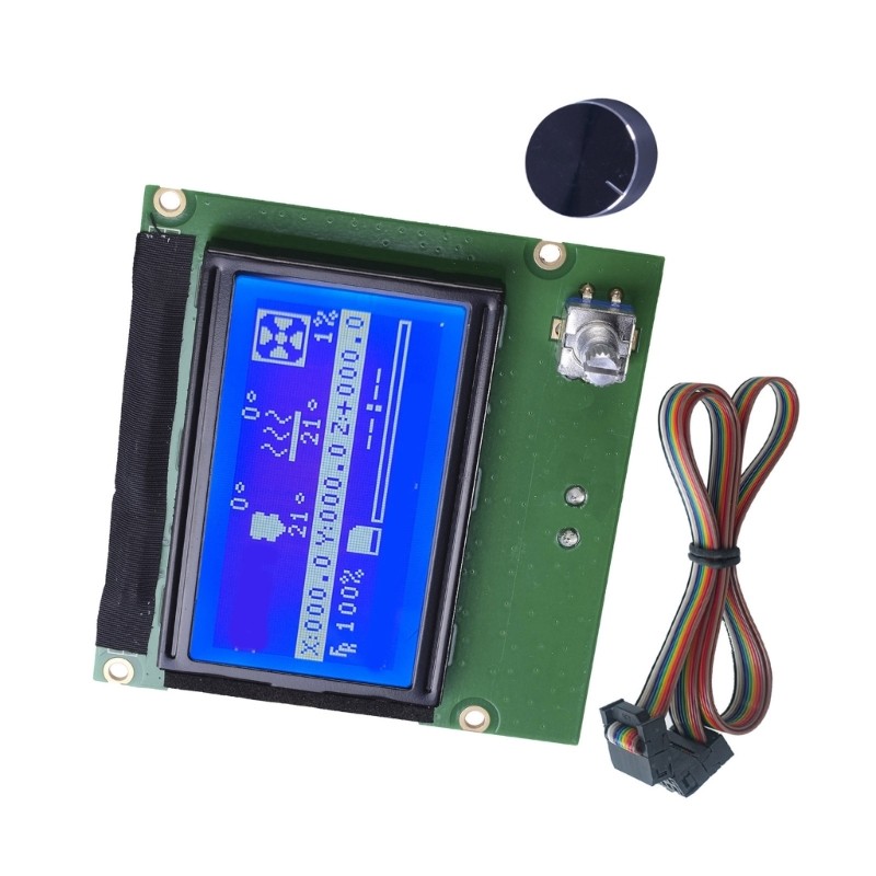 12864 LCD Screen Assembly 3D Printer LCD Display Screen With Control Panel 12864