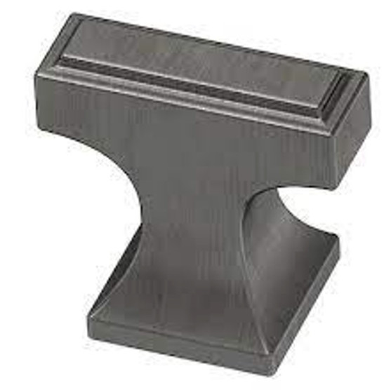 P24080C-904-CP 1-3/16” Rectangular Platform Knob Heirloom Silver