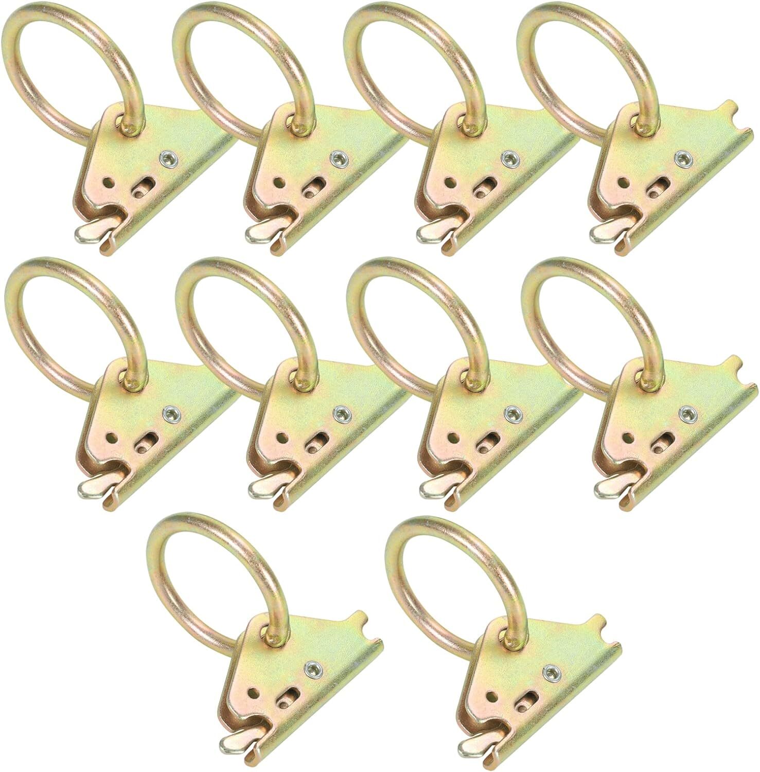 10 Pack Steel E-Track O-Ring Tie-Down Anchors for Trailer Tie Down System