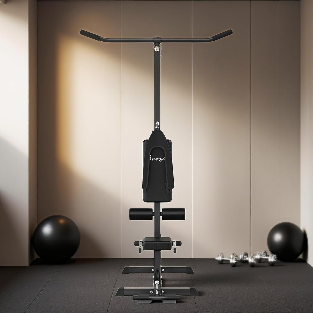 LAT Machine with High & Low Pulley Stations, Cable Row Machine with Adjustable S