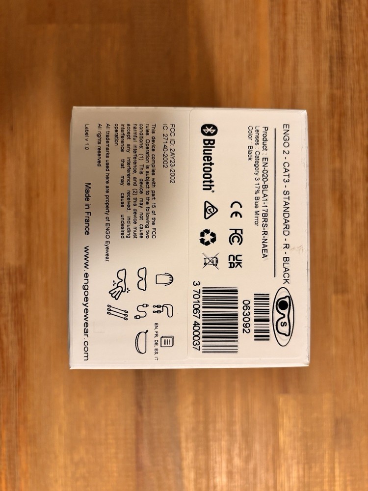 Engo 2 CAT3 Standard Smart Glasses Bluetooth