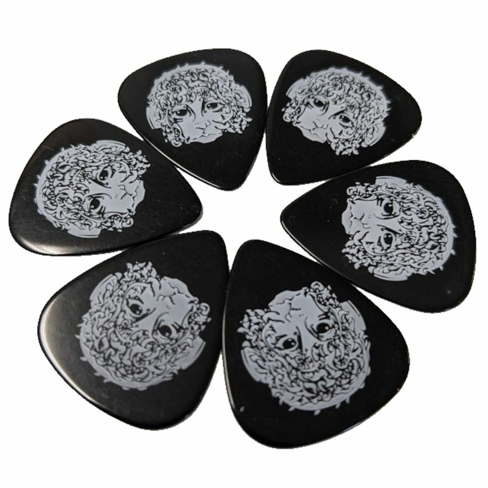 Electro-Harmonix Ram's Head Logo Medium Guitar Picks, Black, Pack of 20