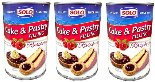 Solo Gluten-Free Cake & Pastry Paste Filling Raspberry 3 Pack