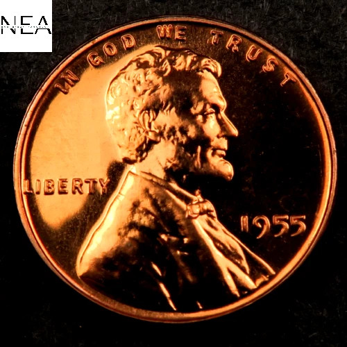 1955 Lincoln Wheat Penny Cent ~ Gem Proof (red)