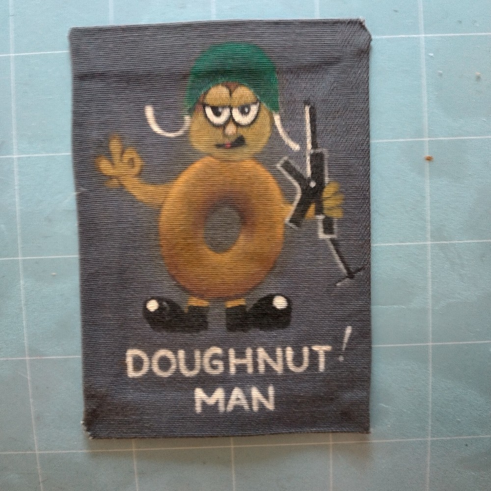 Doughnut Man Custom Patch size 4x3