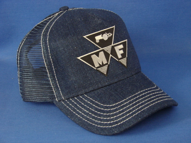 Massey Ferguson Hat - Denim Mesh - Triangle Logo - Snapback