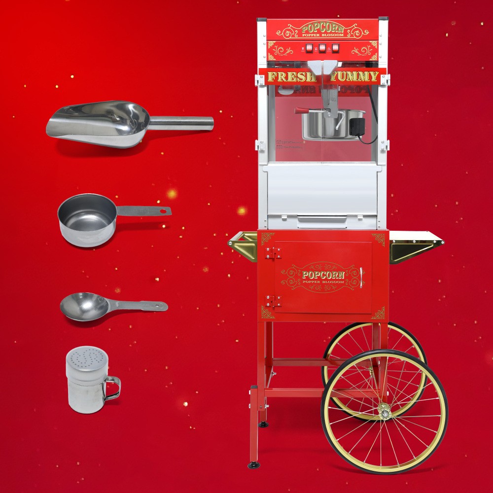 16" Popcorn Machine with Cart: This Popcorn Machine on Wheels