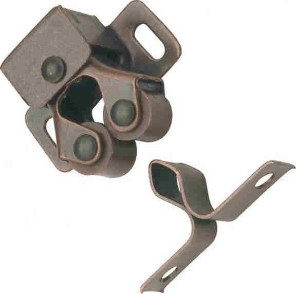 (10-Pack) Double Roller Catch Statuary Bronze with Screws