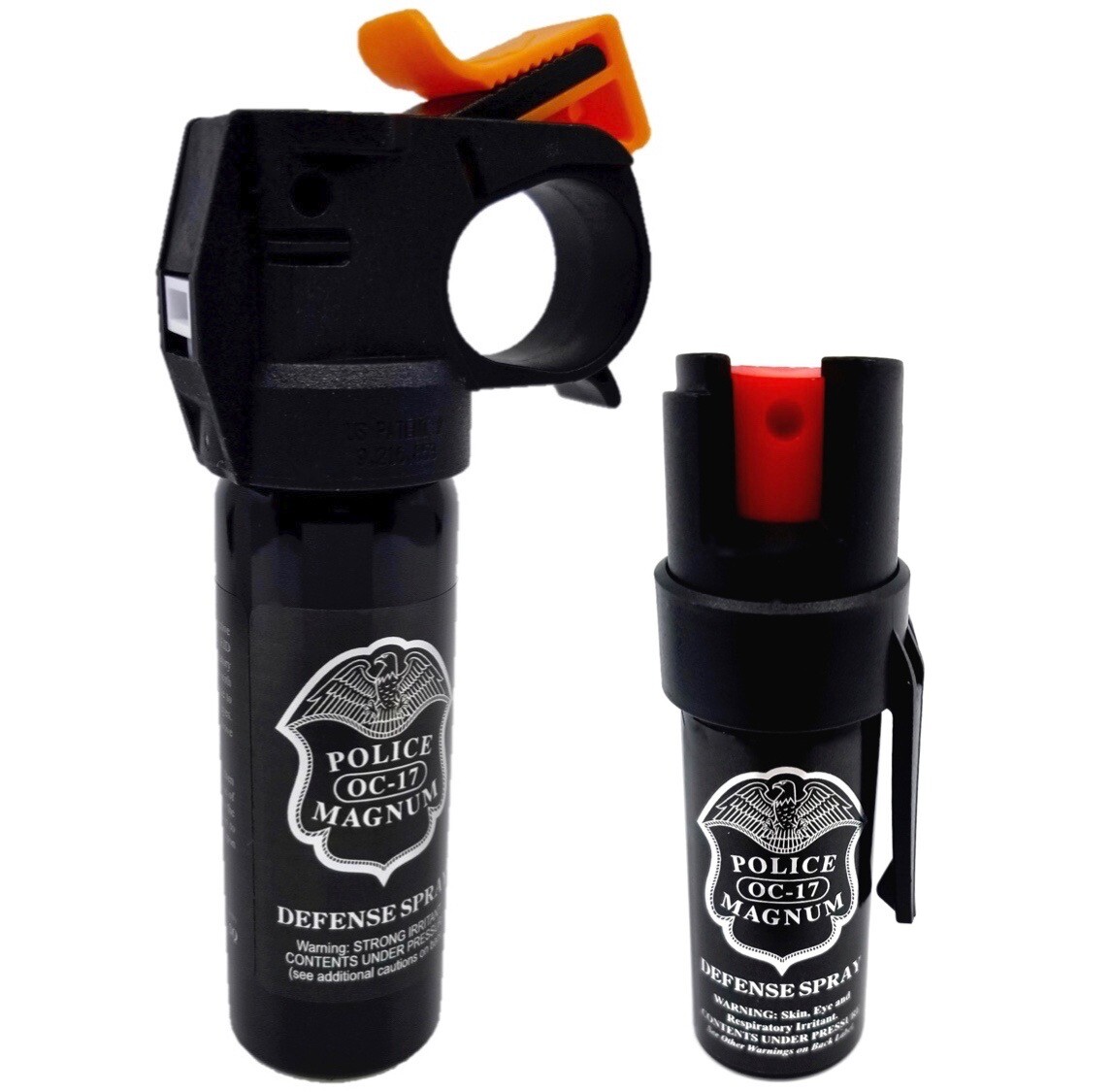 Police Magnum pepper spray 3 ounce Fire Master .50oz Pocket Clip Self Defense