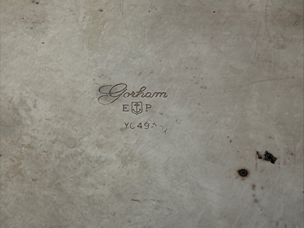 Gorham Electroplated Silver Trivet Footed 11" Diameter Ornate Design #YC49