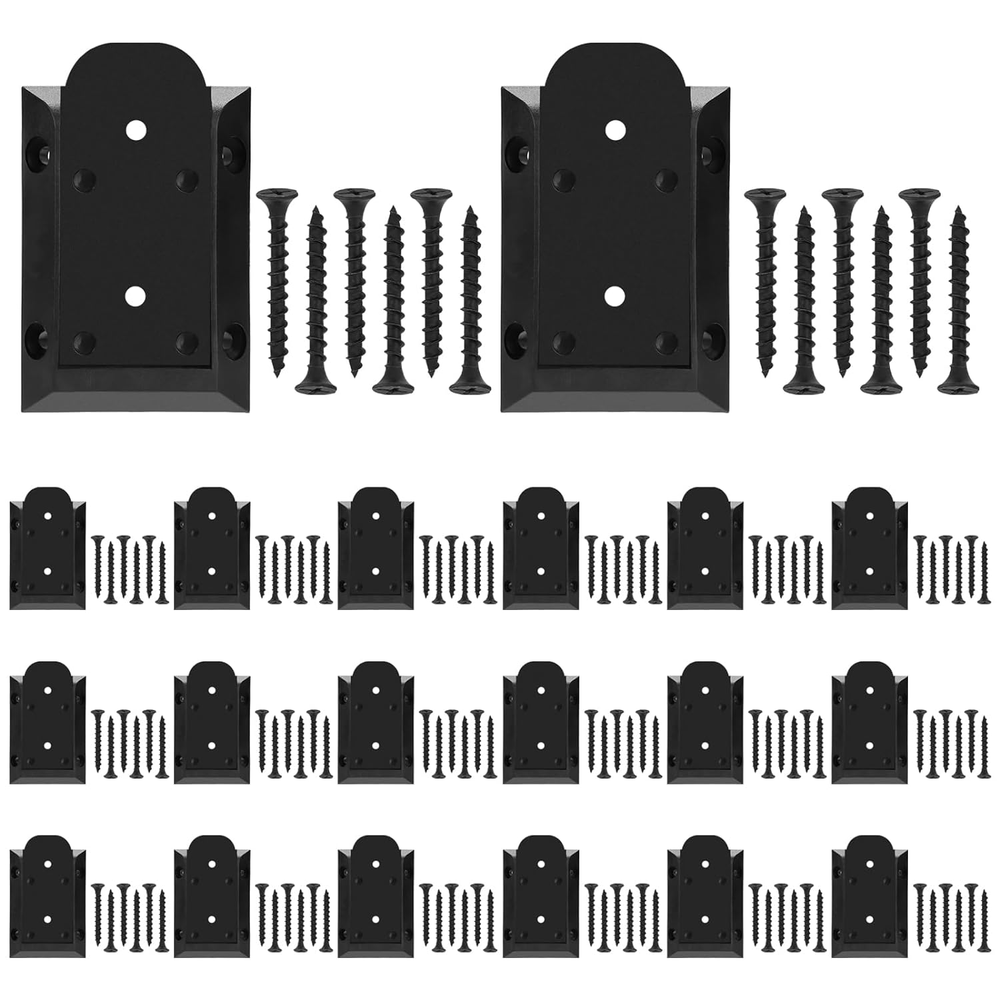 20Pcs Deck Railing Brackets Connectors 2X4 Brackets for Railing Wood Post 120Pcs