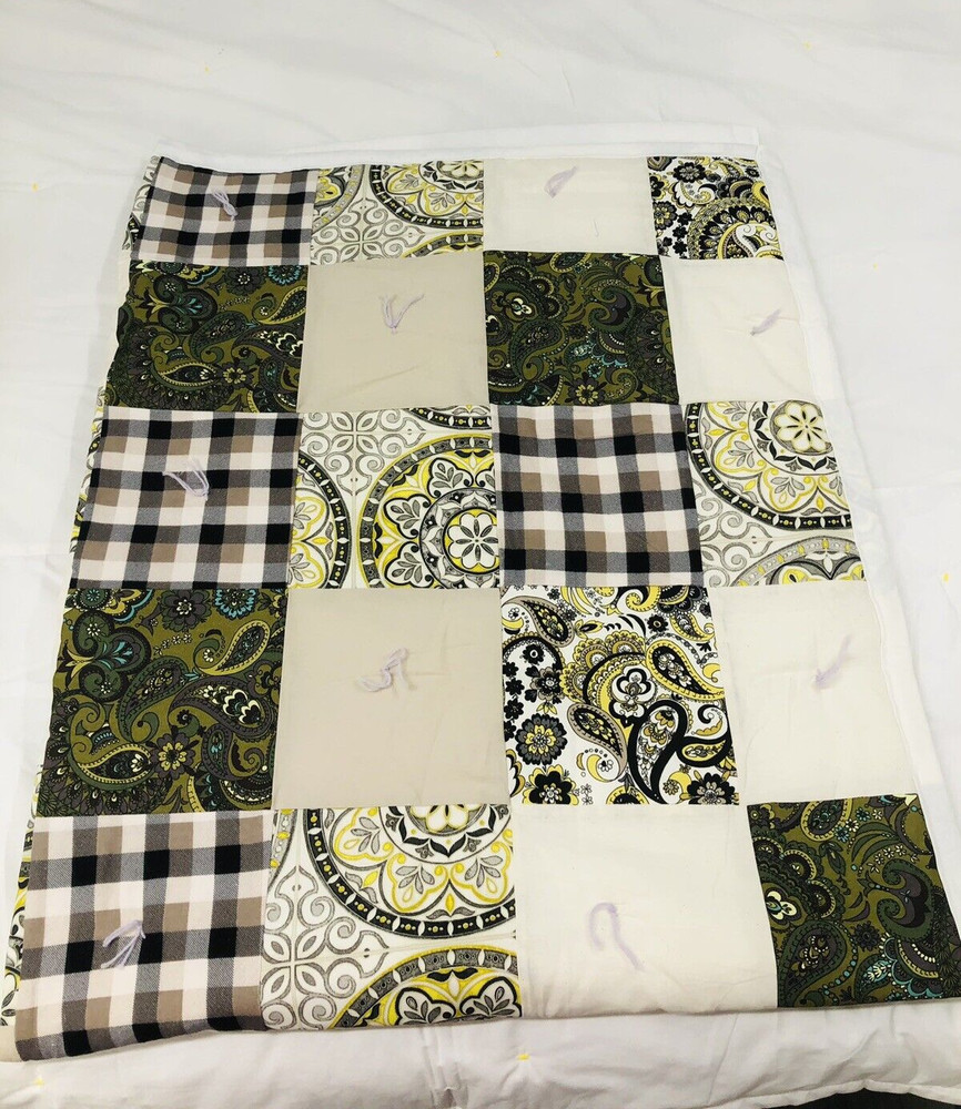 Handcrafted Quilt Flannel Patchwork 69" X 55"
