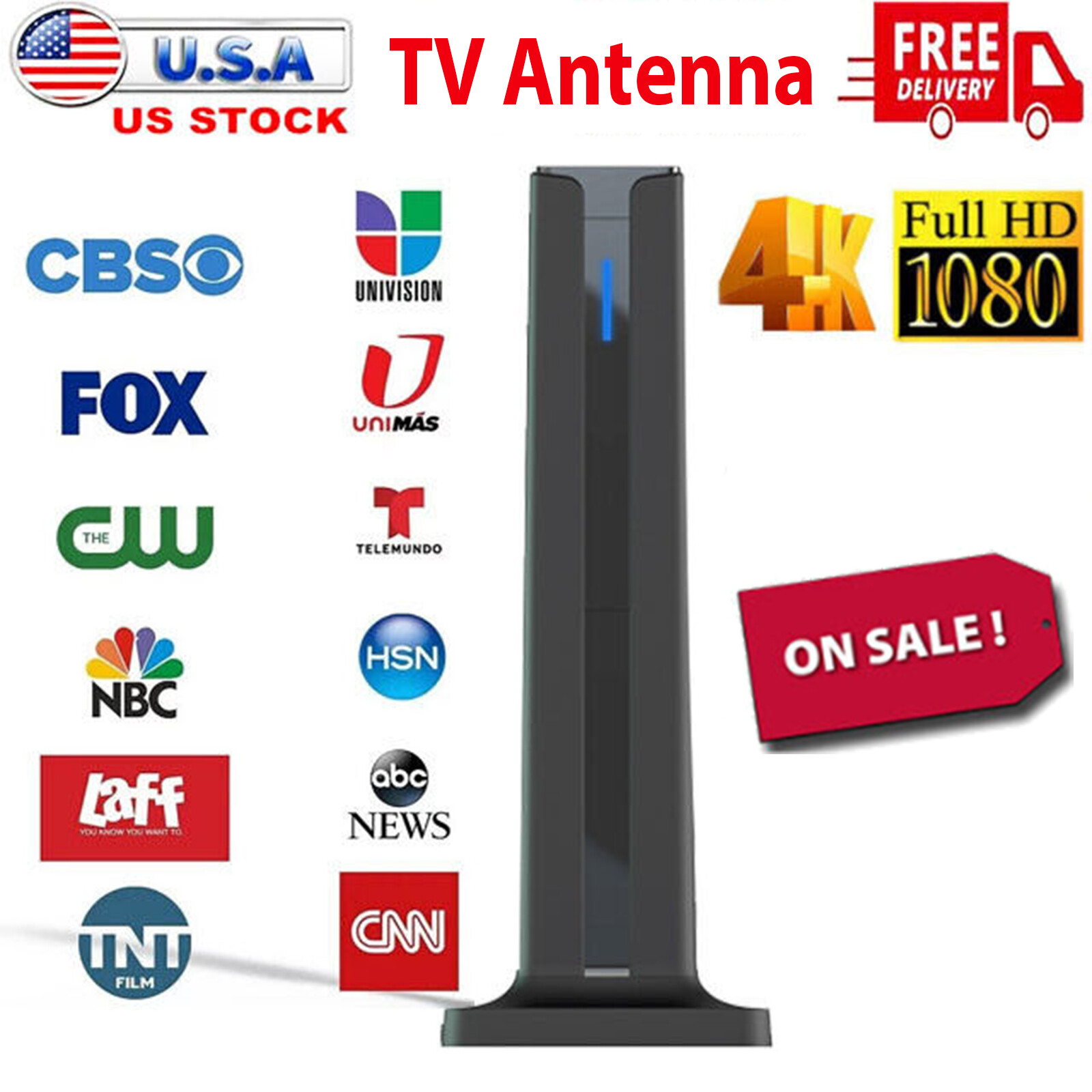 6000 Miles Upgraded TV Antenna Digital HD Antena Indoor HDTV 1080P 4K Long Range