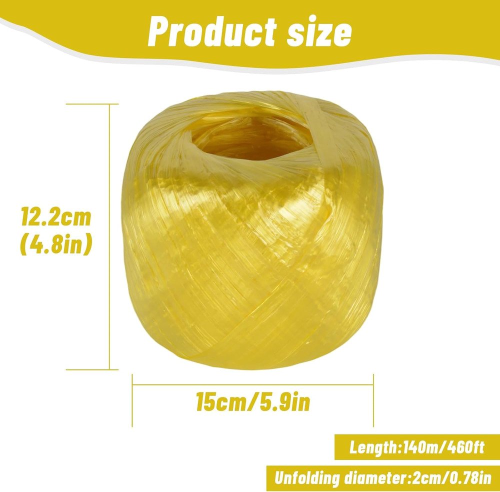 Polyester Nylon Plastic Rope Twine, 4Cm Width 310M Bundled Roll for Packing, Gar