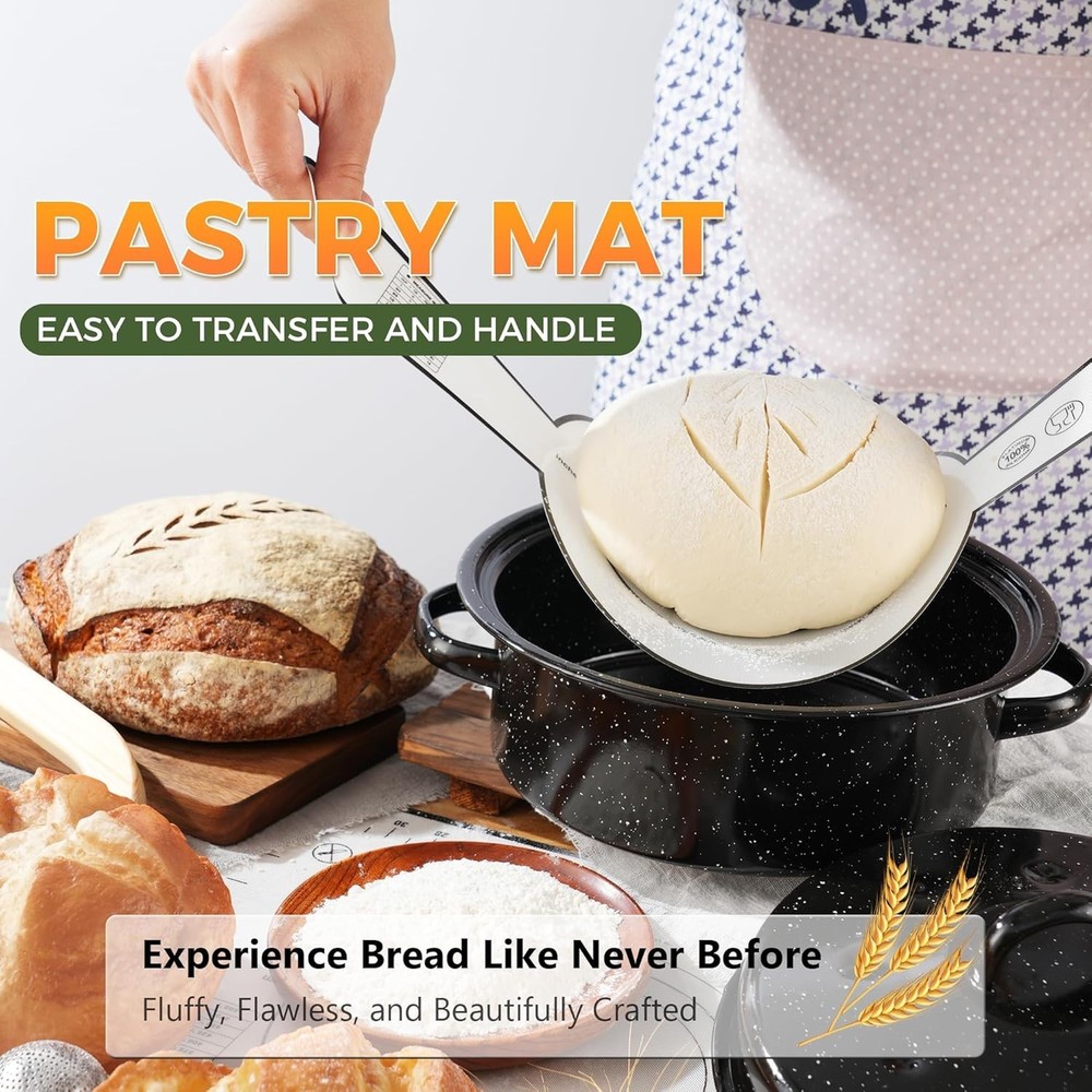 Complete Sourdough Bread Making Kit - 34oz Starter, Tools & Recipe Book Included
