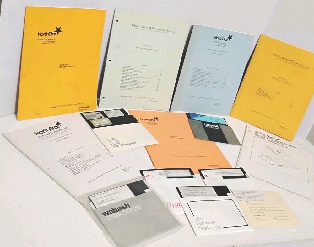 North Star Manuals & Software Lot – RAM/CPU/FPB/MDS, Advantage, BASIC,...