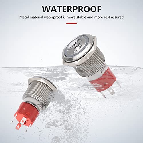 Push Start Ignition Switch, Off-(ON) Instant Silver Shell-Blue ENGINE START