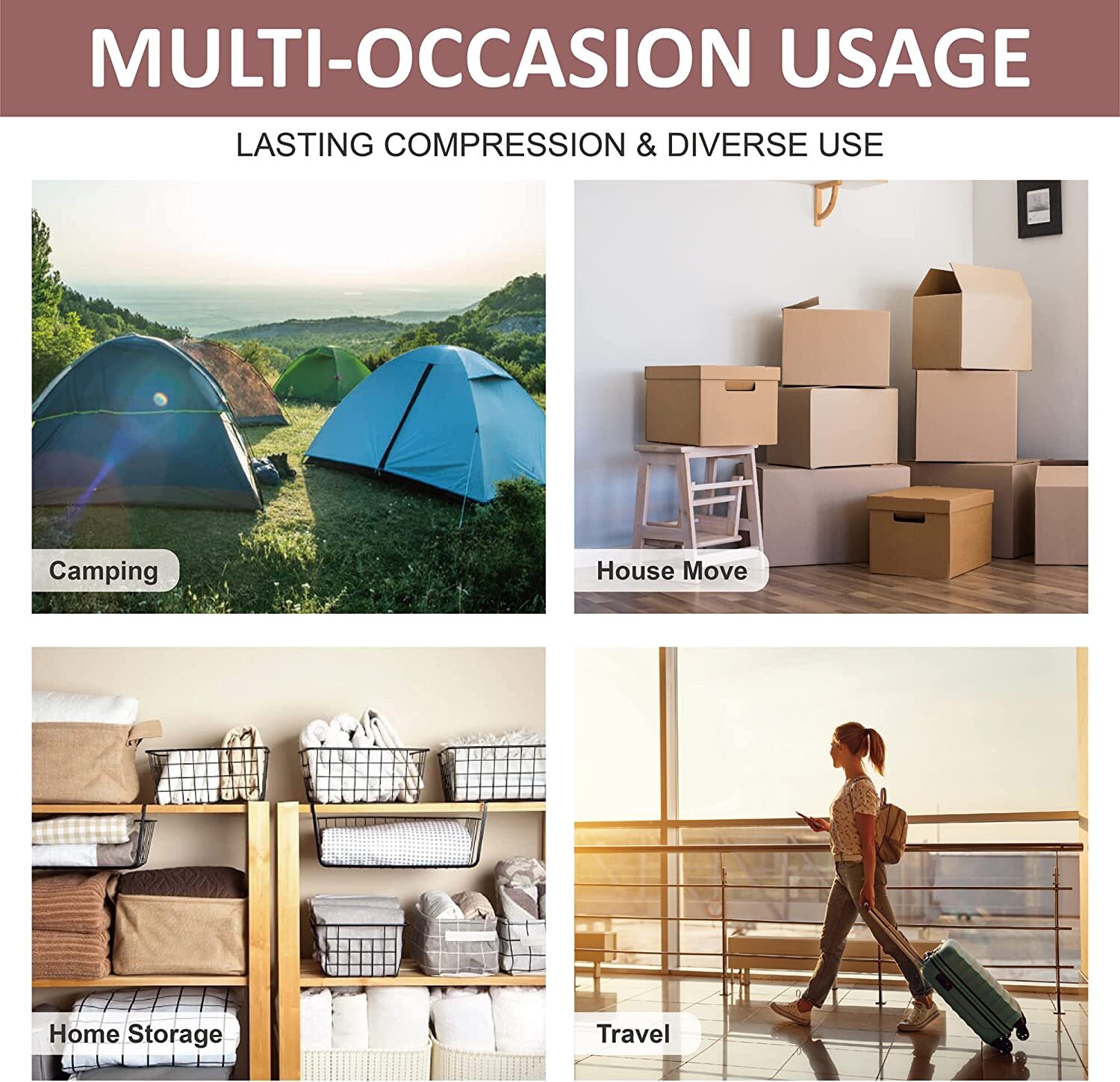 10 x Jumbo Vacuum Storage Bags Travel Space Saver Garment Seal Clothes Hand Pump