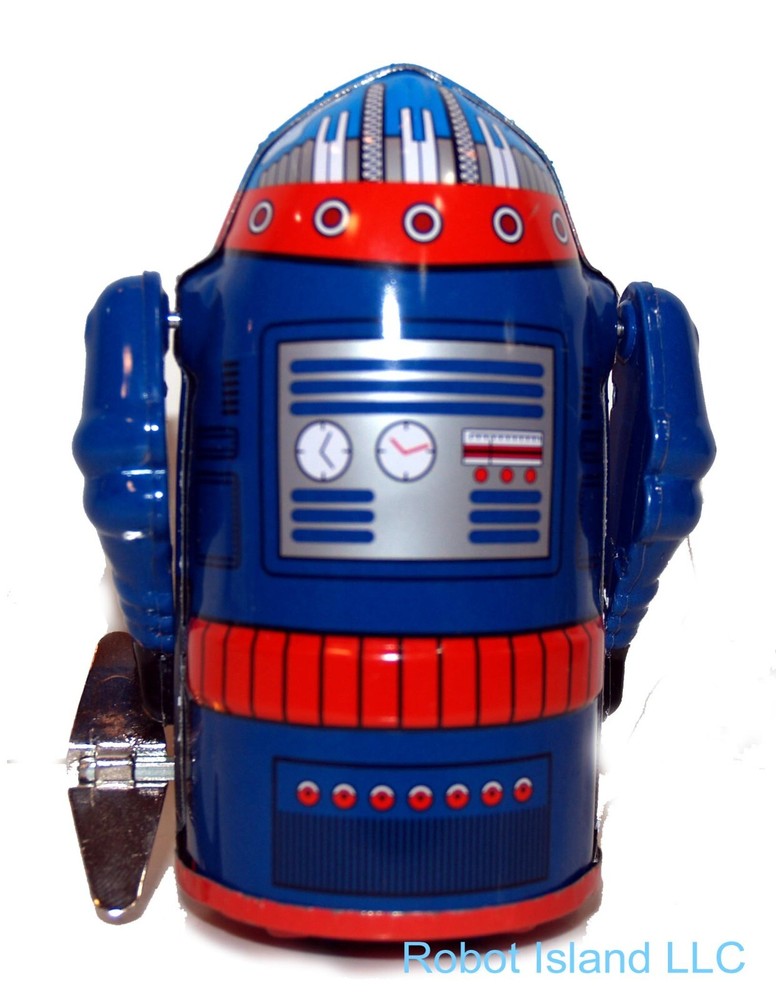 Cragstan Mr. Atomic Wind Up Blue #MS632