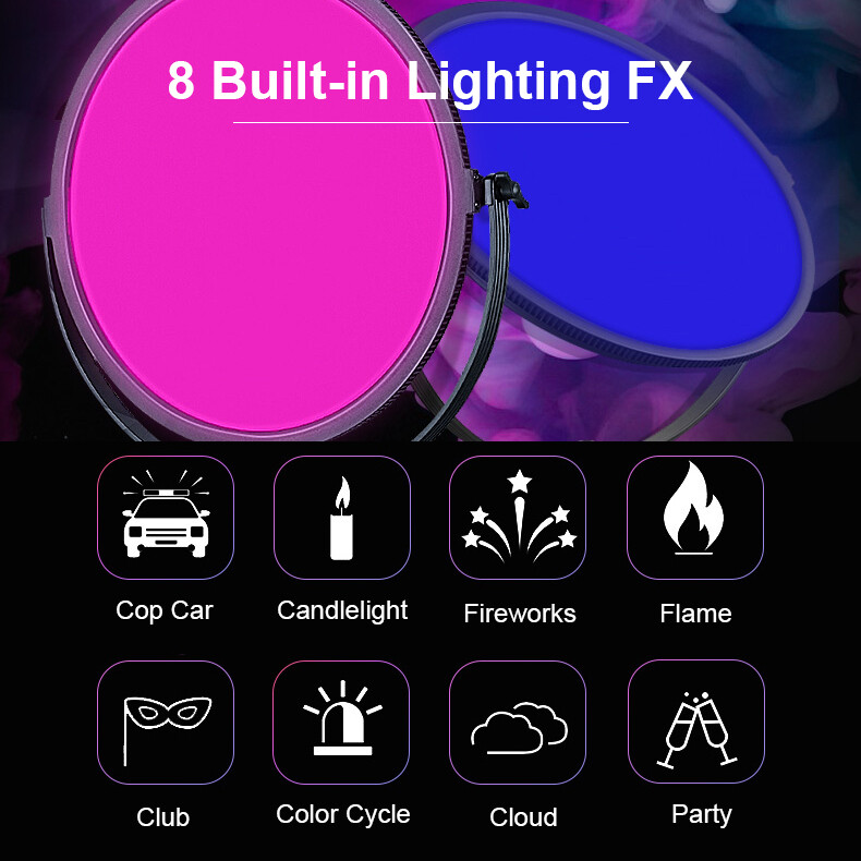 100W RGB LED Round Panel Light HS-700R diameter 40cm