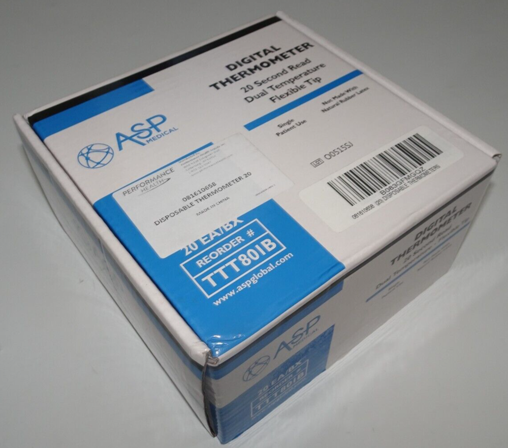 20 Disposable Digital Thermometers 20 Seconds Read Dual Temperature Flexible Tip