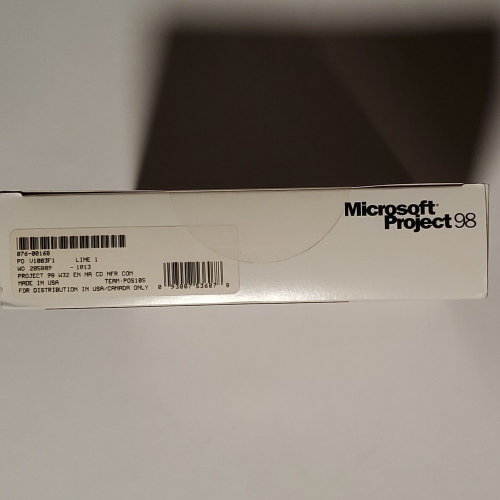 Microsoft Project 98 Full Version Sample For PC Maybe New