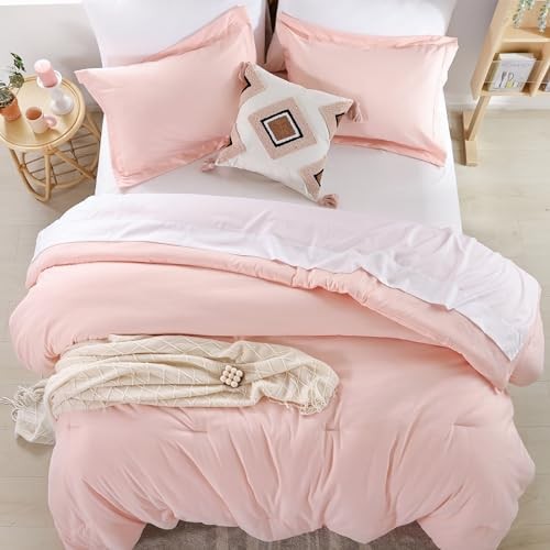 Comforter Set Comforter Set 7 Pieces Comforters Size Bedding Queen Blush Pink