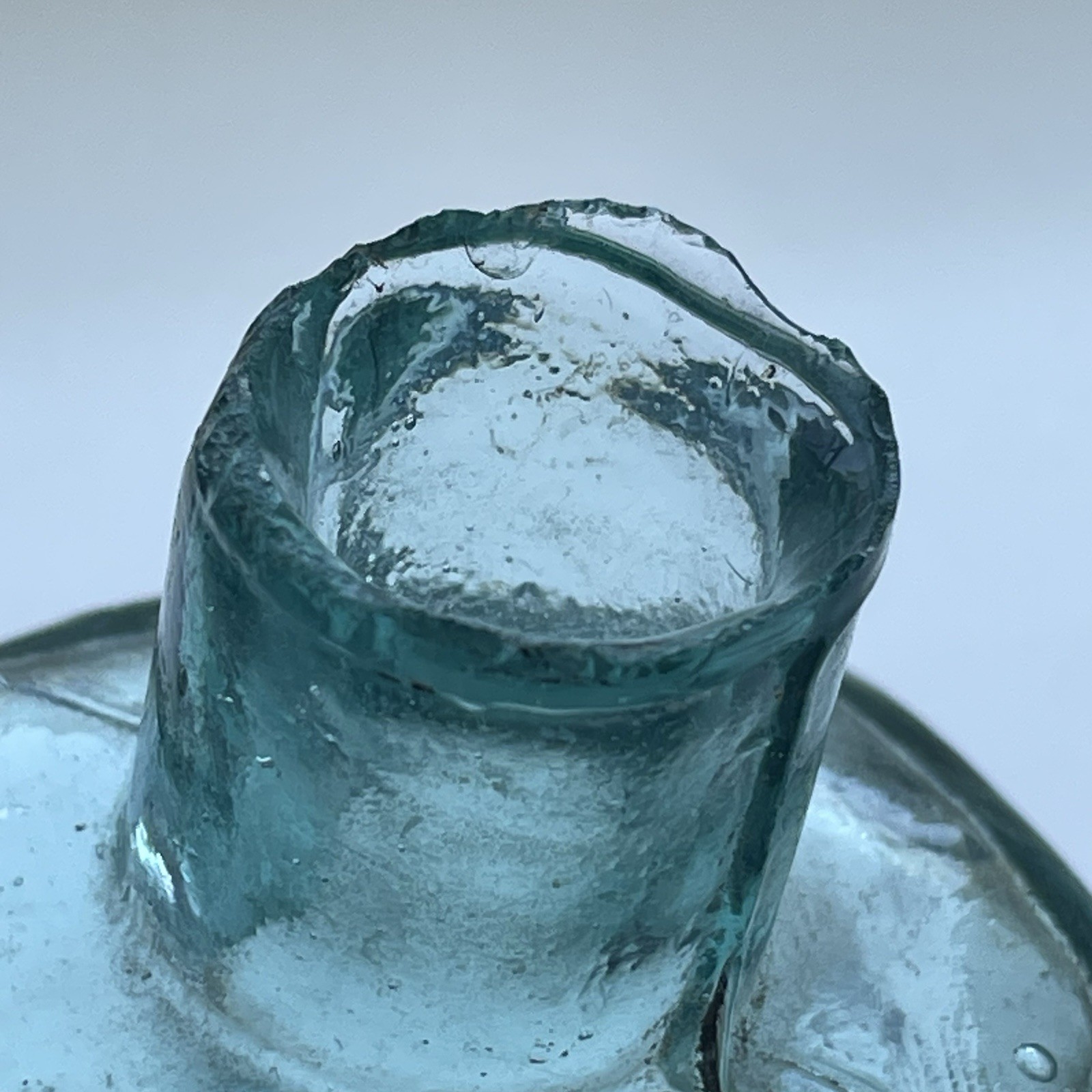 Antique Victorian Era Burst Top 8 Sided Ink Bottle